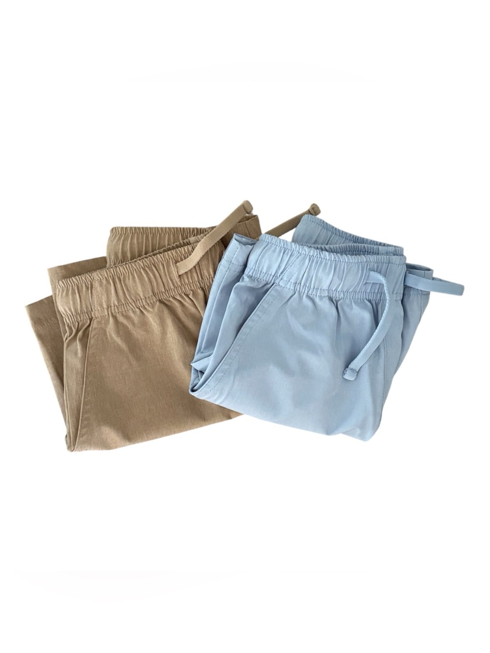 Tommy Bahama Active Boys Shorts Lot 2 Blue Beige Drawstring Pockets Size 5-6